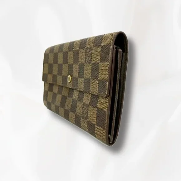 LOUIS VUITTON DAMIER PORTEFEIULLE SARAH LONG BIFOLD WALLET BROWN - Picture 5 of 7